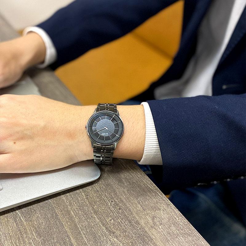 シチズンコレクション CITIZENCOLLECTION NIGHT COLOUR EDITION ソーラー スリム AR3017-58E メンズ 爆買の画像