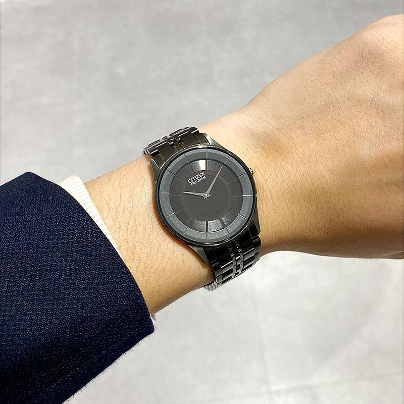 シチズンコレクション CITIZENCOLLECTION NIGHT COLOUR EDITION ソーラー スリム AR3017-58E メンズ 爆買の画像