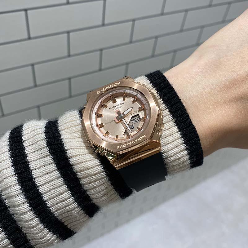 カシオ Ｇショック G-SHOCK GM-S2110PG-1A4JF ユニセックス ピンクゴールド 小型 バイオマス 爆買の画像