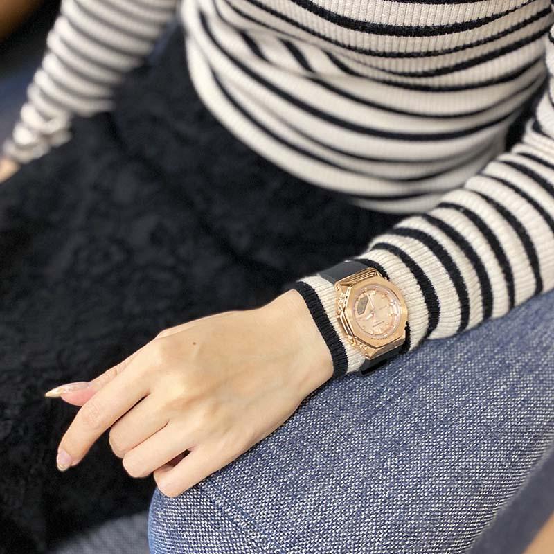 カシオ Ｇショック G-SHOCK GM-S2110PG-1A4JF ユニセックス ピンクゴールド 小型 バイオマス 爆買の画像