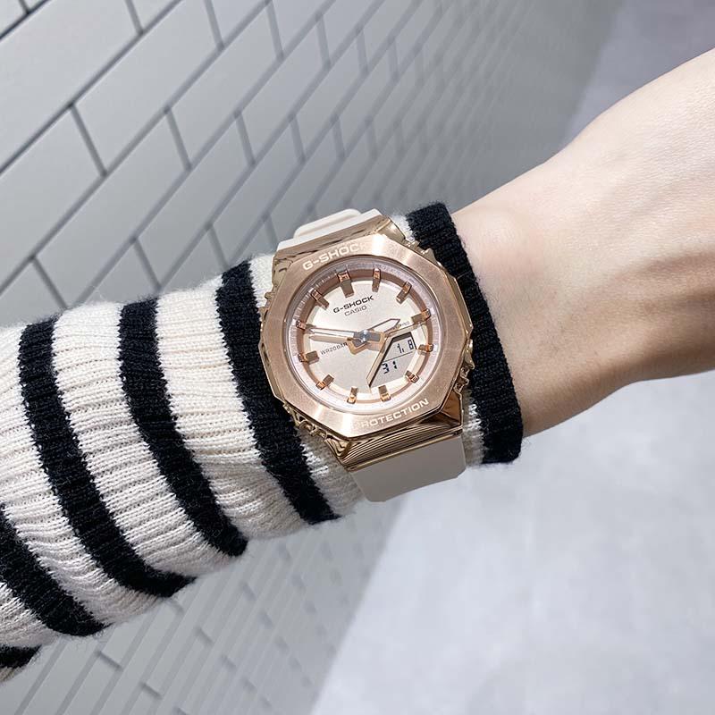 カシオ Ｇショック G-SHOCK GM-S2110PG-4AJF ユニセックス ピンクゴールド 小型 バイオマス 爆買の画像