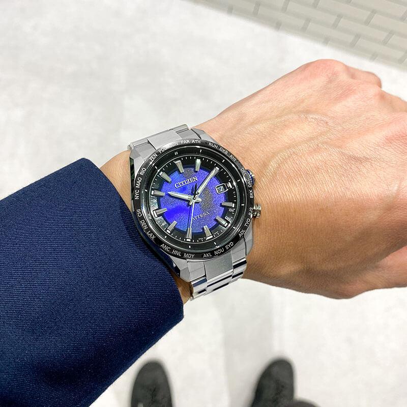 シチズン アテッサ ATTESA UNITE with BLUE ACT Line 世界限定2000本  CB0288-65L メンズ ソーラー電波 チタン 爆買の画像