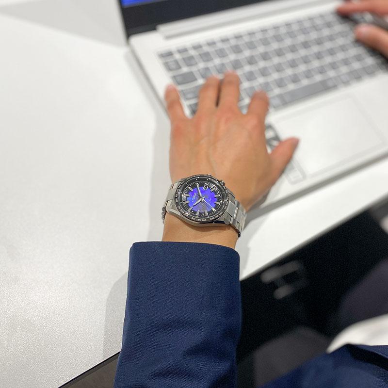 シチズン アテッサ ATTESA UNITE with BLUE ACT Line 世界限定2000本  CB0288-65L メンズ ソーラー電波 チタン 爆買の画像