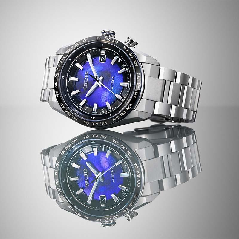 シチズン アテッサ ATTESA UNITE with BLUE ACT Line 世界限定2000本  CB0288-65L メンズ ソーラー電波 チタン 爆買の画像