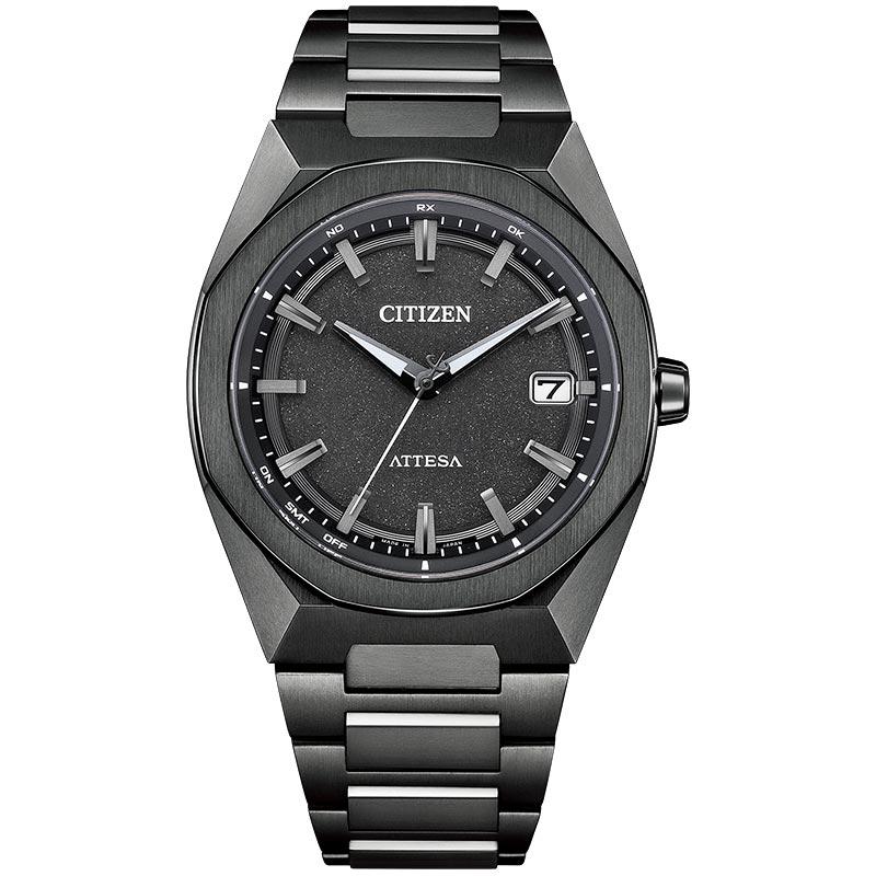 シチズン アテッサ ATTESA ACT Line Black Titanium&trade; Series CB3045-61E メンズ オールブラック オクタゴン 爆買の画像