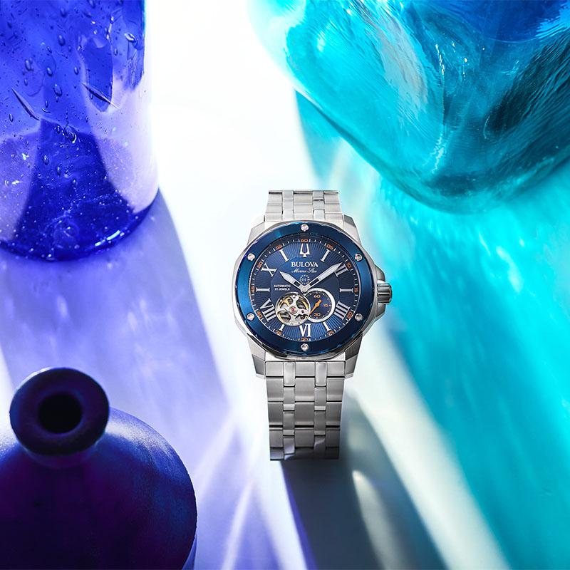 ブローバ BULOVA Marine Star マリンスター 98A302 男性 メカニカル 機械 爆買の画像