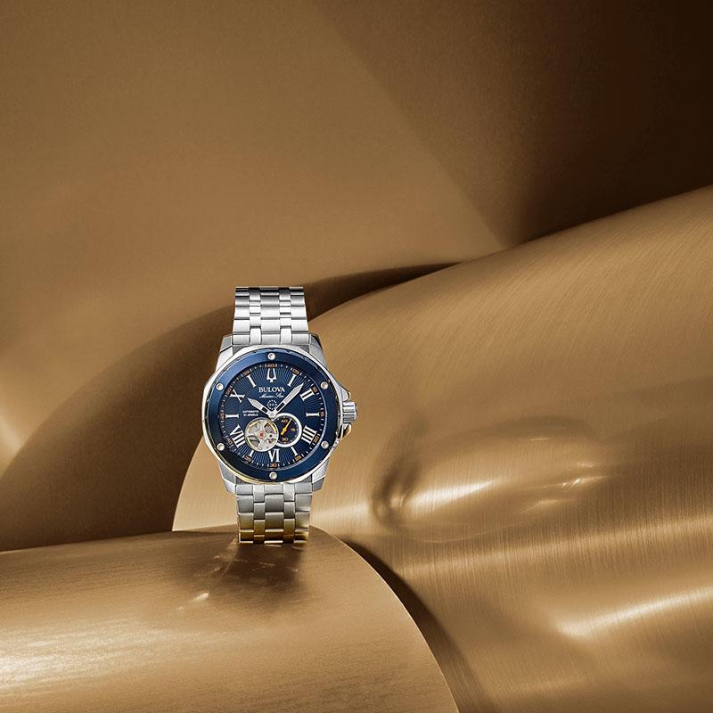 ブローバ BULOVA Marine Star マリンスター 98A302 男性 メカニカル 機械 爆買の画像