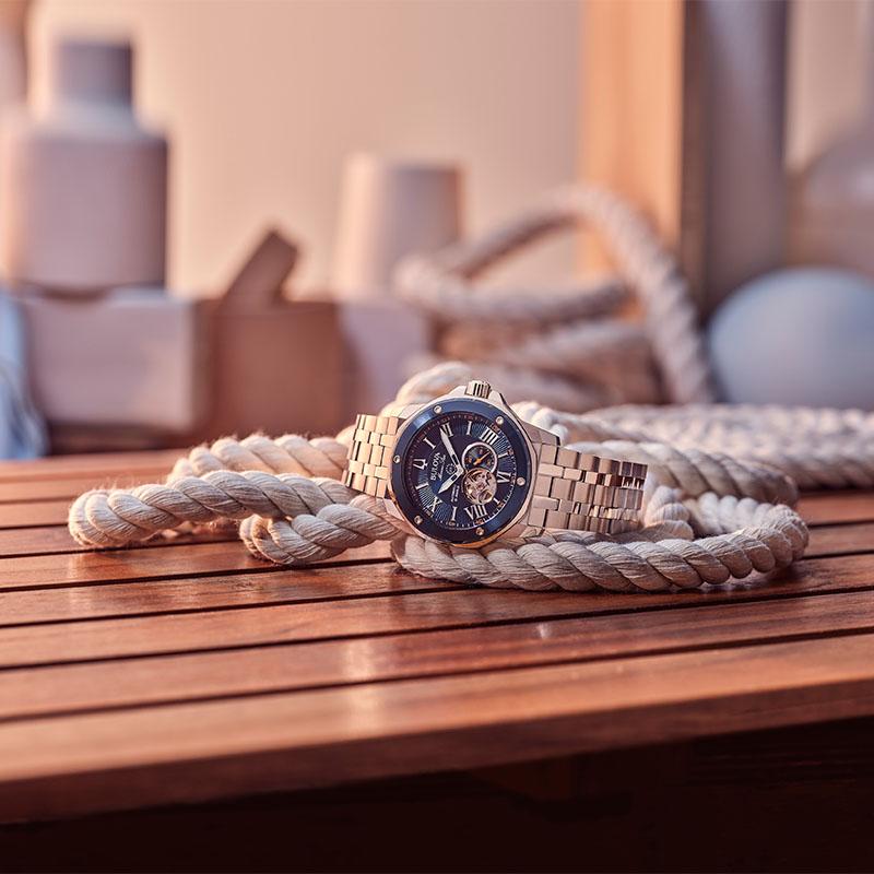 ブローバ BULOVA Marine Star マリンスター 98A302 男性 メカニカル 機械 爆買の画像