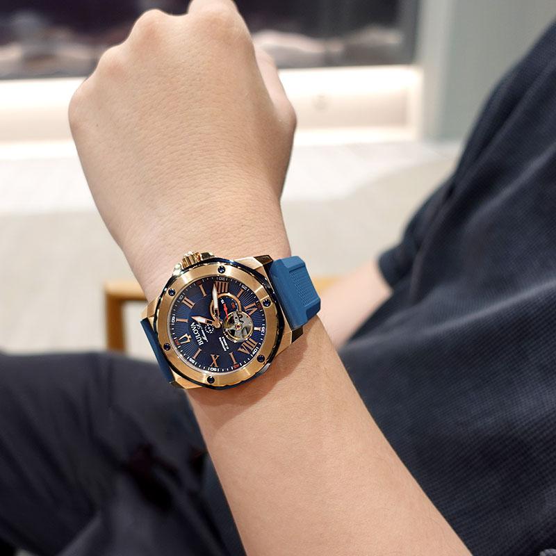 ブローバ BULOVA Marine Star マリンスター 98A227 男性 メカニカル 機械 爆買の画像