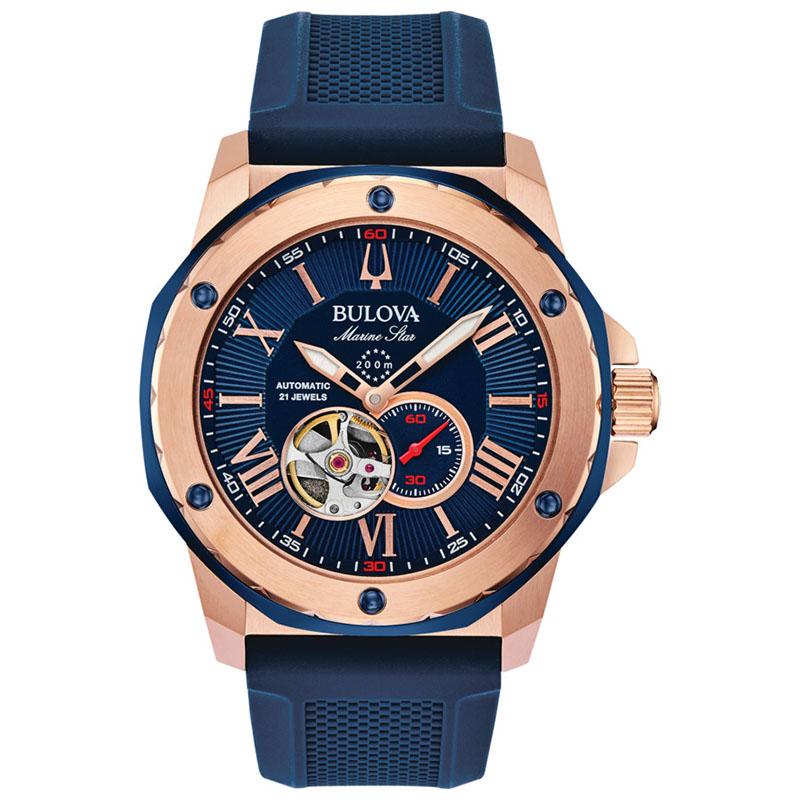 ブローバ BULOVA Marine Star マリンスター 98A227 男性 メカニカル 機械 爆買の画像