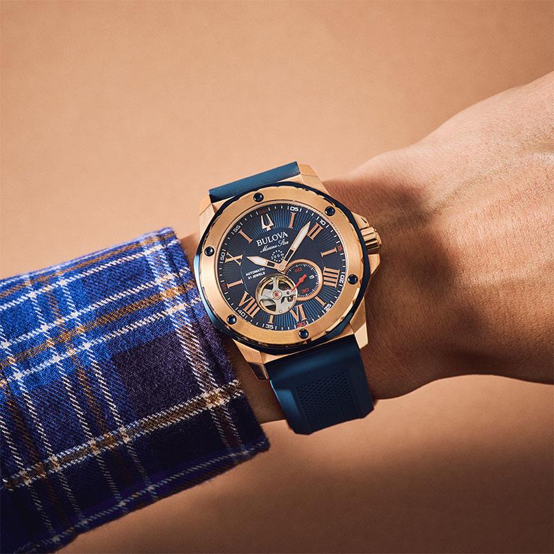 ブローバ BULOVA Marine Star マリンスター 98A227 男性 メカニカル 機械 爆買の画像