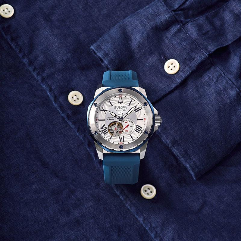 ブローバ BULOVA Marine Star マリンスター 98A225 男性 メカニカル 機械 爆買の画像