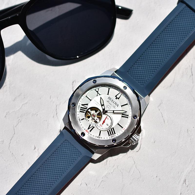 ブローバ BULOVA Marine Star マリンスター 98A225 男性 メカニカル 機械 爆買の画像