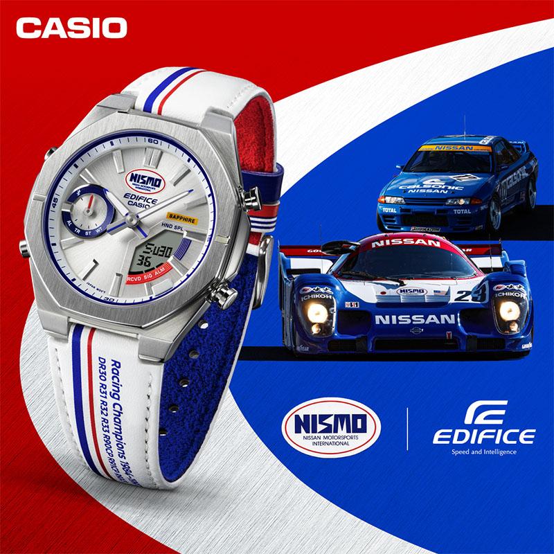 カシオ エディフィス EDIFICE NISMO ヘリテージエディション ECB-S10NIS-7AJR 男性 爆買の画像