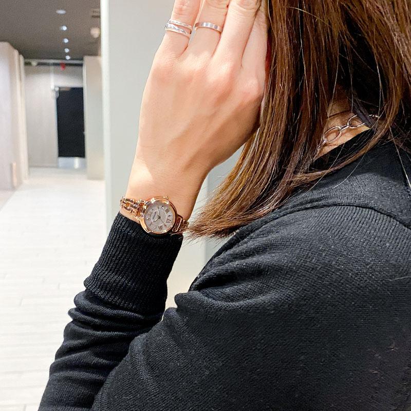 シチズン ウィッカ CITIZEN wicca KL0-561-21 レディース ソーラー電波 シェル 爆買の画像