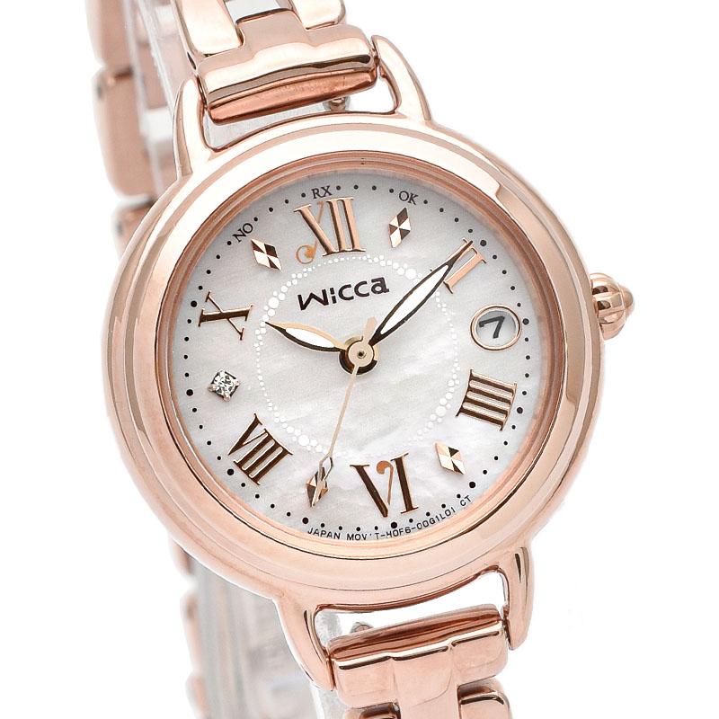 シチズン ウィッカ CITIZEN wicca KL0-561-21 レディース ソーラー電波 シェル 爆買の画像