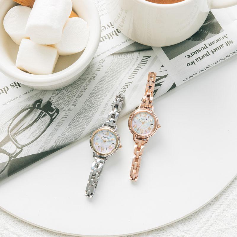 シチズン ウィッカ CITIZEN wicca KL0-561-21 レディース ソーラー電波 シェル 爆買の画像