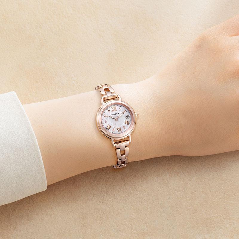 シチズン ウィッカ CITIZEN wicca KL0-561-21 レディース ソーラー電波 シェル 爆買の画像