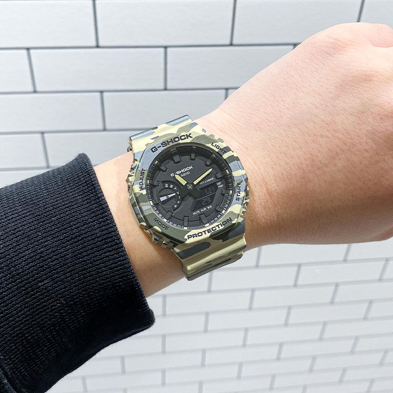 G-SHOCK カシオ Gショック CASIO GA-2100CM-5AJF 男性迷彩柄