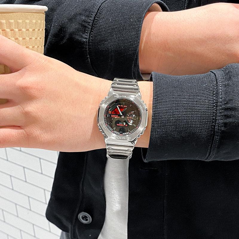 カシオ Gショック CASIO G-SHOCK FINE METALLIC SERIES GM-2100YRA-8AJF 男性 ファインメタリック オクタゴン 爆買の画像