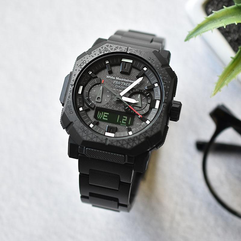 カシオ プロトレック CASIO PRO TREK Climber Line White Mountaineering&reg;コラボモデル PRW-B1000WM-1JR 男性 クライマー ホワイトマウンテニアリングの画像