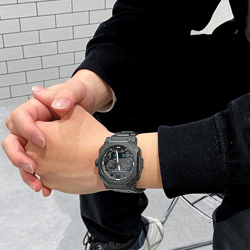 カシオ プロトレック CASIO PRO TREK Climber Line White Mountaineering&reg;コラボモデル PRW-B1000WM-1JR 男性 クライマー ホワイトマウンテニアリングの画像
