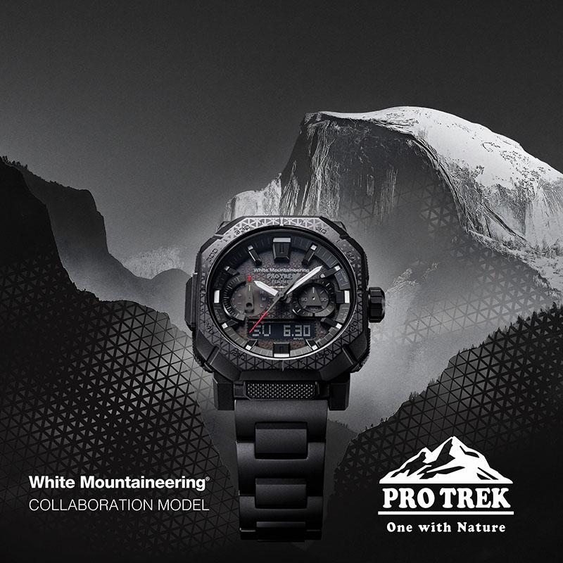 カシオ プロトレック CASIO PRO TREK Climber Line White Mountaineering&reg;コラボモデル PRW-B1000WM-1JR 男性 クライマー ホワイトマウンテニアリングの画像