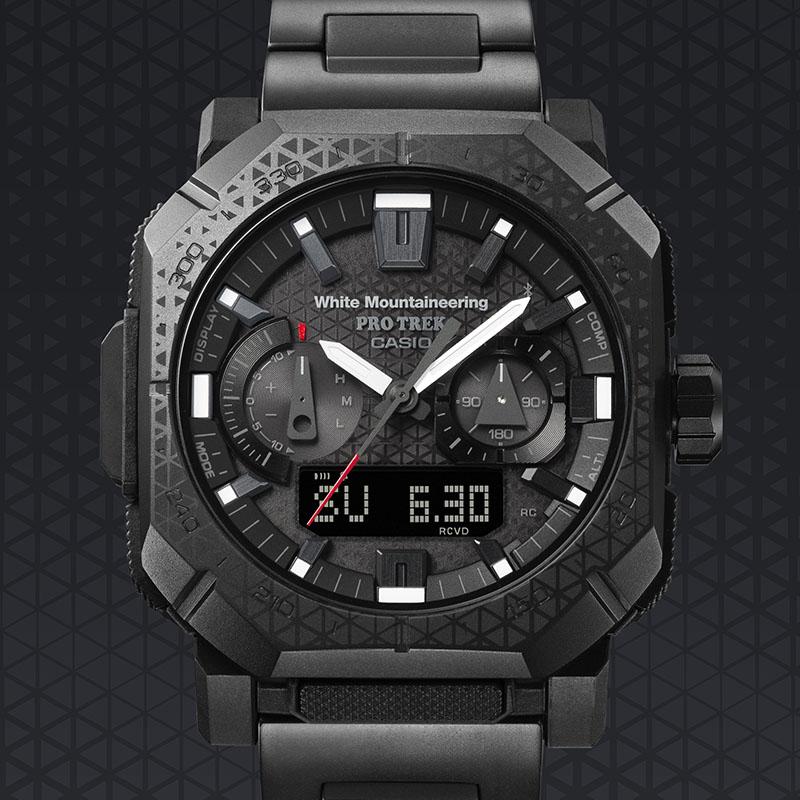 カシオ プロトレック CASIO PRO TREK Climber Line White Mountaineering&reg;コラボモデル PRW-B1000WM-1JR 男性 クライマー ホワイトマウンテニアリングの画像