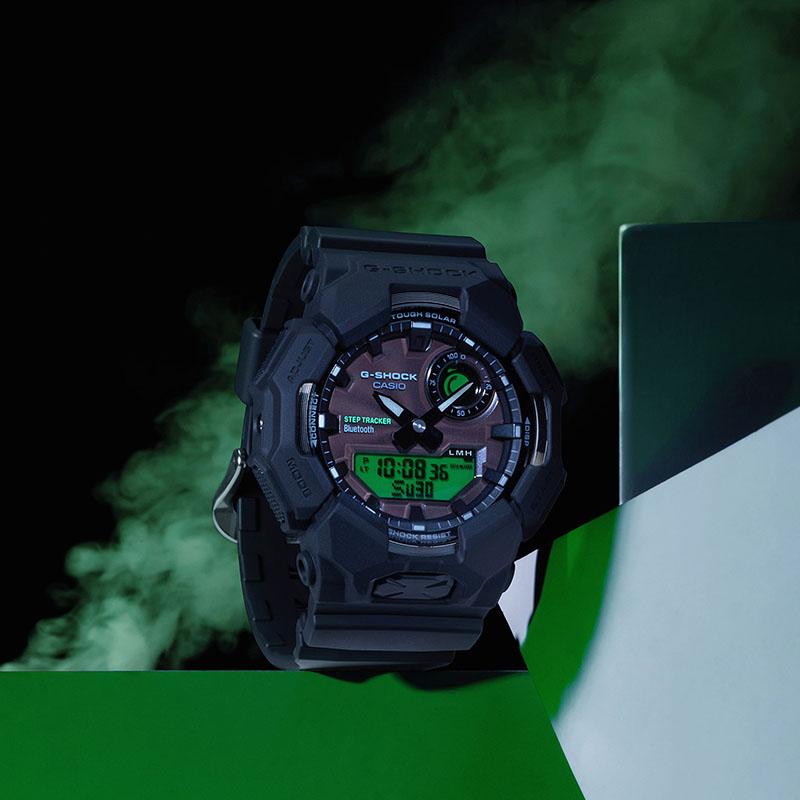 カシオ Gショック G-SHOCK GA-B010BEG-1AJF 男性 黒 緑 Bluetooth 爆買の画像