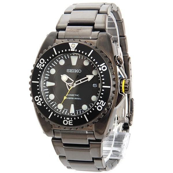 オールブラック 黒 KINETIC DIVERS SKA427P1 セイコー SEIKO メンズ