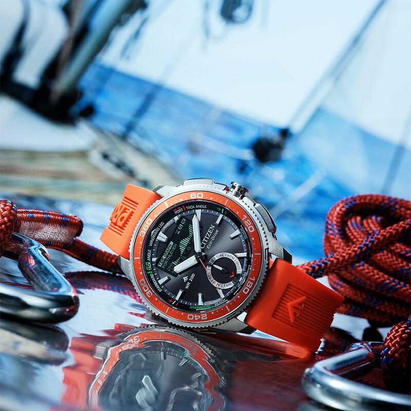 シチズン プロマスター CITIZEN PROMASTER MARINEシリーズ Wave Tracker ヨットタイマー JV3000-13E メンズ マリン エコドライブ ソーラー 爆買の画像