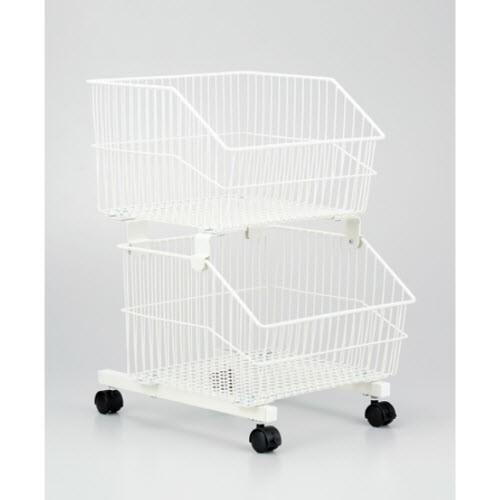 2段バスケットK（W44×D48×H64）　中日販売　業務用　陳列棚　スーパー　ドラッグストア | 