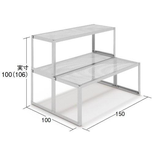 園芸台片面(W150×D100×H100)　中日販売　業務用　ホームセンター　陳列棚 | 