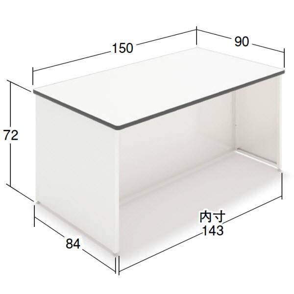 CH両面サッカー台(W150×D90×H72)　中日販売　レジ　チェッカー台　包装台 | 