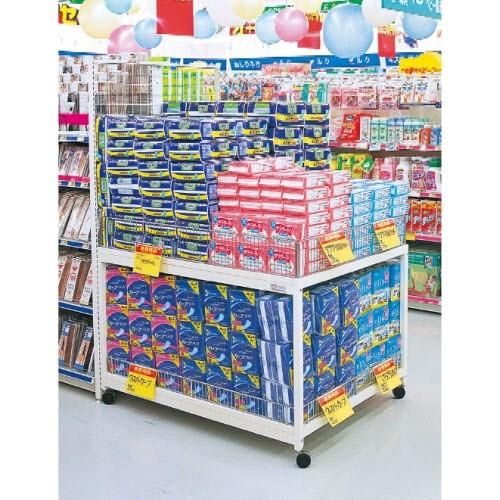 ZYワゴンA(W120×D60×H90) 中日販売 業務用 陳列棚 スーパー ZYワゴンA(W120×D60×H90) 中日販売 業務用 陳列棚 スーパー
