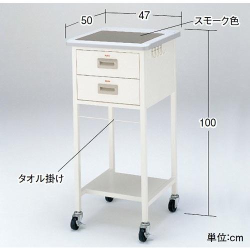 ワークデスク2段　スモーク　中日販売　業務用　店舗用品　備品 | 