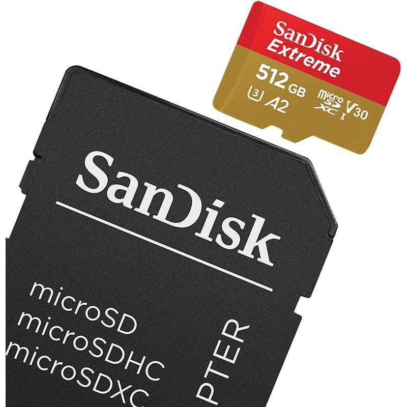 マイクロSD 512GB サンディスク Extreme microSDXC A2 SDSQXA1-512G-GN6MA アダプター付き 海外｜110110-3｜03