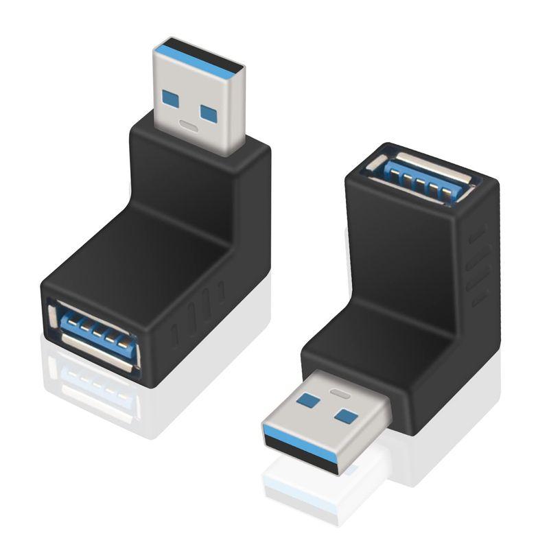 PoyiccotUSB3.0アダプタ USB L字 USB L型 L字型 方向変換 (下向き/下向き:1種類2セット) ノーマル type :20230121081143-00185:110110-3号店 通販 Leehitech USB変換アダプタ USB L字型直角変換アダプタ