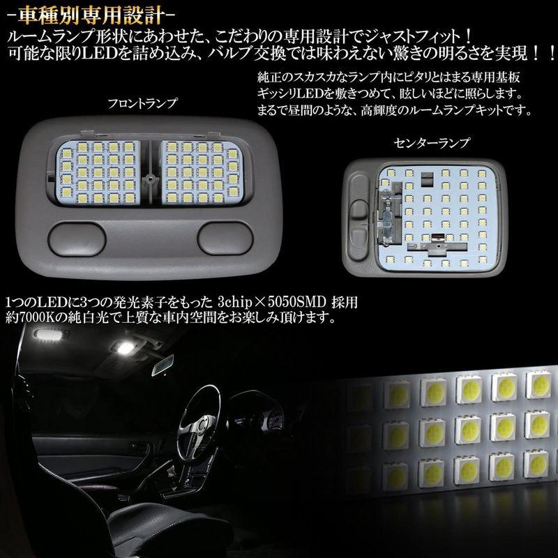 R34 スカイライン 2ドア クーペ/GT-R / 4ドア セダン LED ルームランプ キット ホワイト 7000K 車種別専用設計｜110110-3｜05