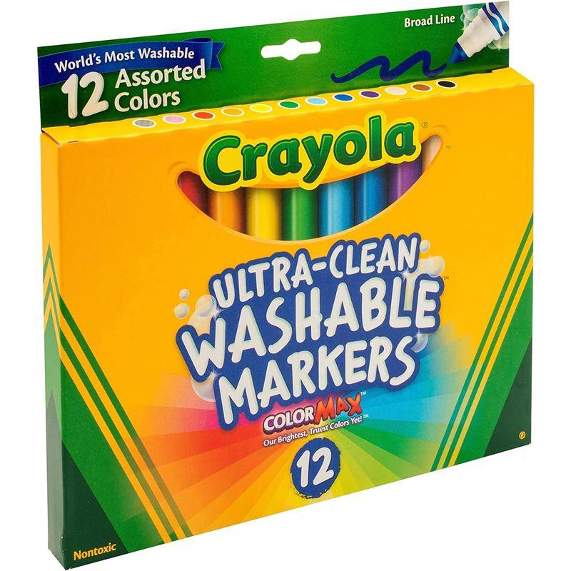 クレヨラ (Crayola) マーカー 水で落とせるマーカーペン 12色 太字 正規品 587812｜110110-3｜10