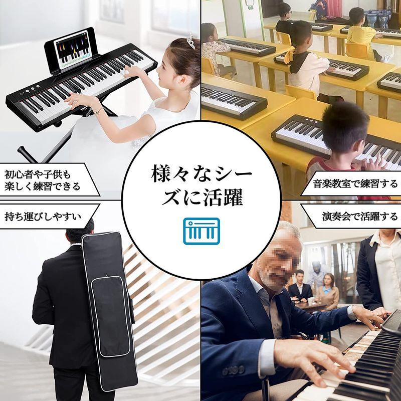 未開封✨電子ピアノ 61鍵盤 Bluetooth対応 電子キーボード スタンド付