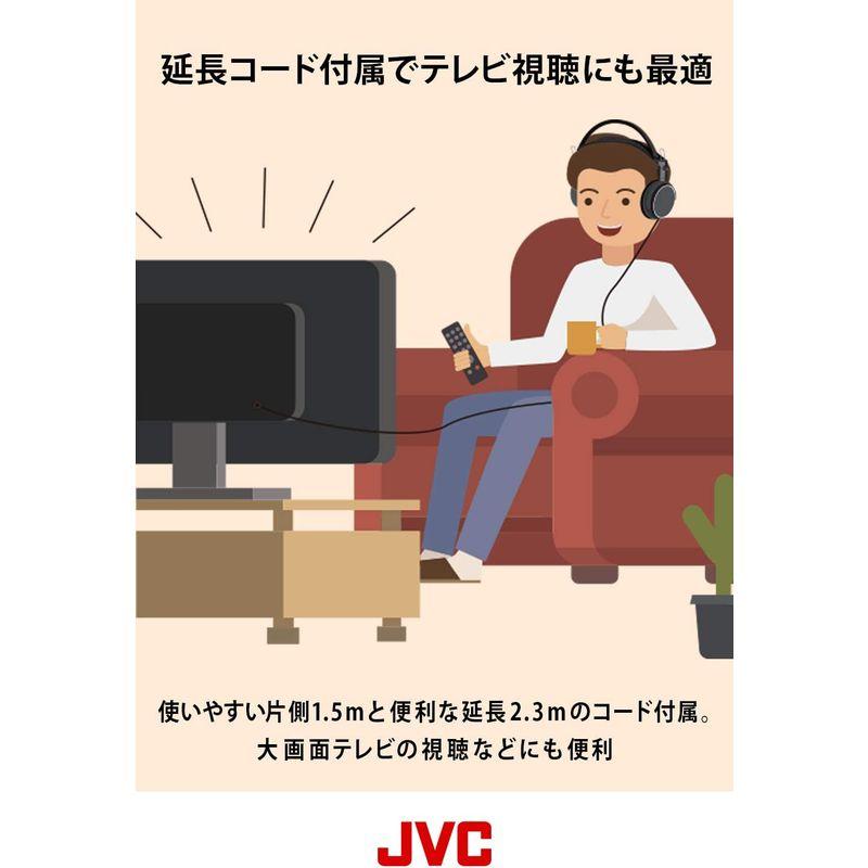 JVC HA-RZ910 密閉型ステレオヘッドホン 室内用(テレビ・ゲーム向け) 1.2m+延長2.3mコード付き｜110110-3｜06