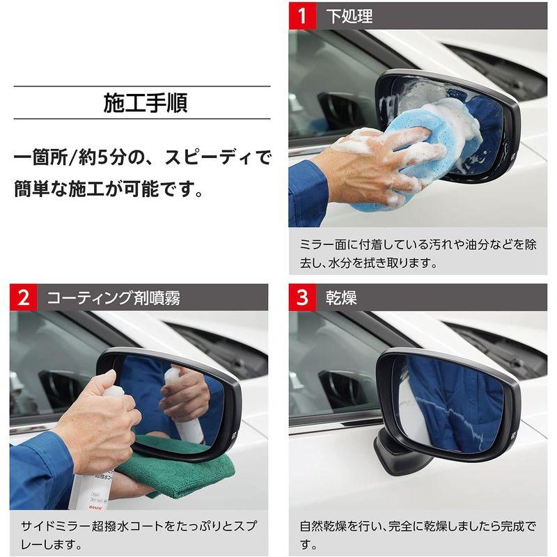 BPRO 車用撥水剤 サイドミラー超撥水コート 200ml 白く曇りにくく、高い透明性を実現 大容量 洗車 業務用 簡単施工 BCV-14E｜110110-3｜02