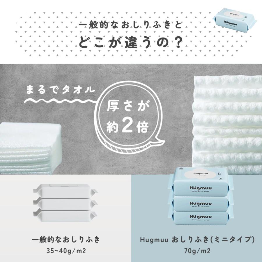 おしりふき 12個セット 厚手 タオルのような厚み 大判 6枚入り ミニ