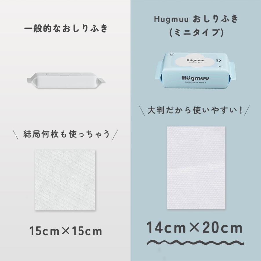 おしりふき 12個セット 厚手 タオルのような厚み 大判 6枚入り ミニ