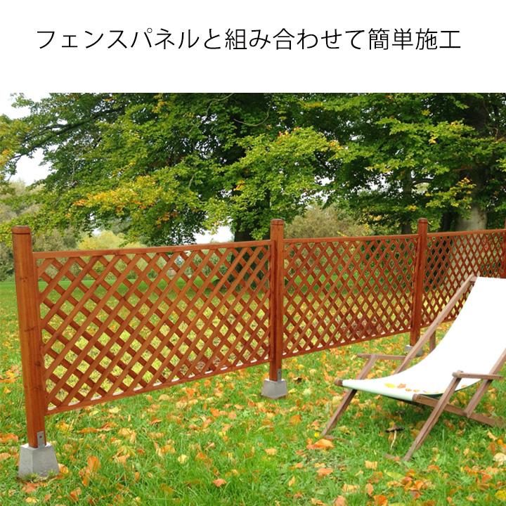 フェンス 支柱 70×70×2100mm ブラウン (LPL-210RH) 70角 ※在庫限り | リーベ | 02