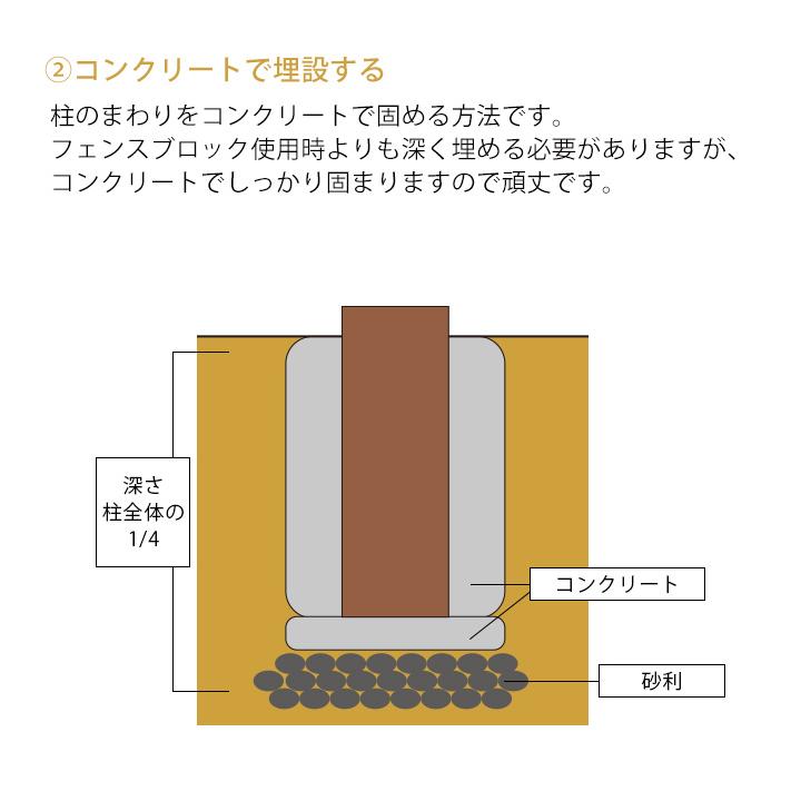フェンス 支柱 70×70×2100mm ブラウン (LPL-210RH) 70角 ※在庫限り | リーベ | 06
