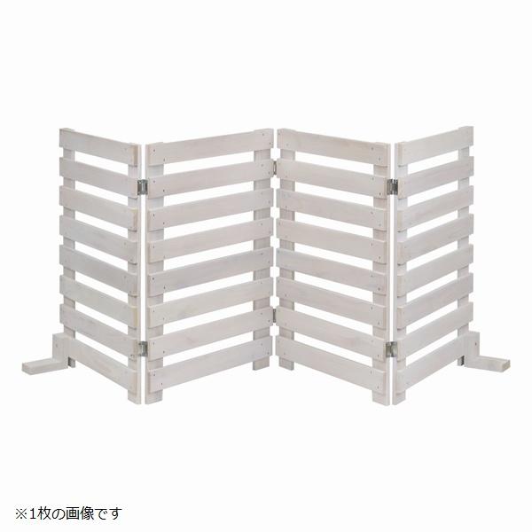 ボーダーフェンス 木製 161×61cm 2枚組 ホワイト (WF-160YK-2P-WHT) 置くだけ 折り畳めるウッドフェンス160 ※北海道＋3000円の画像