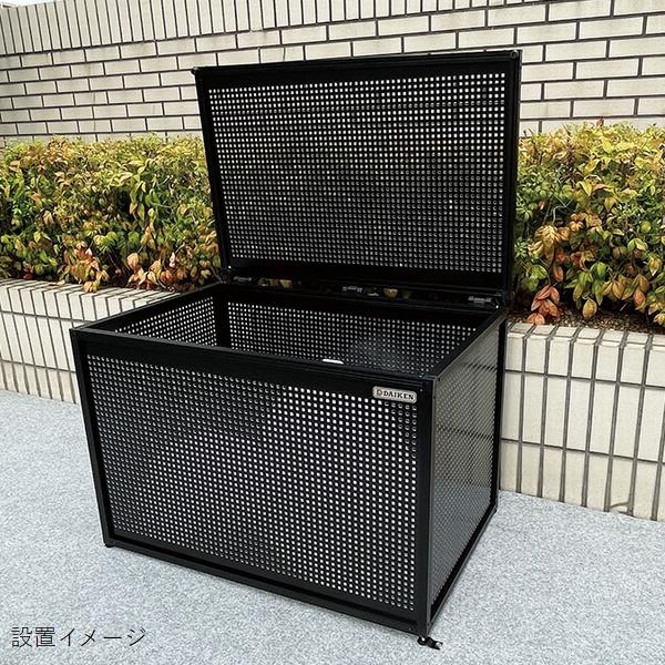ゴミ収納庫 ゴミステーション 400L 床板なし クリーンストッカー 黒