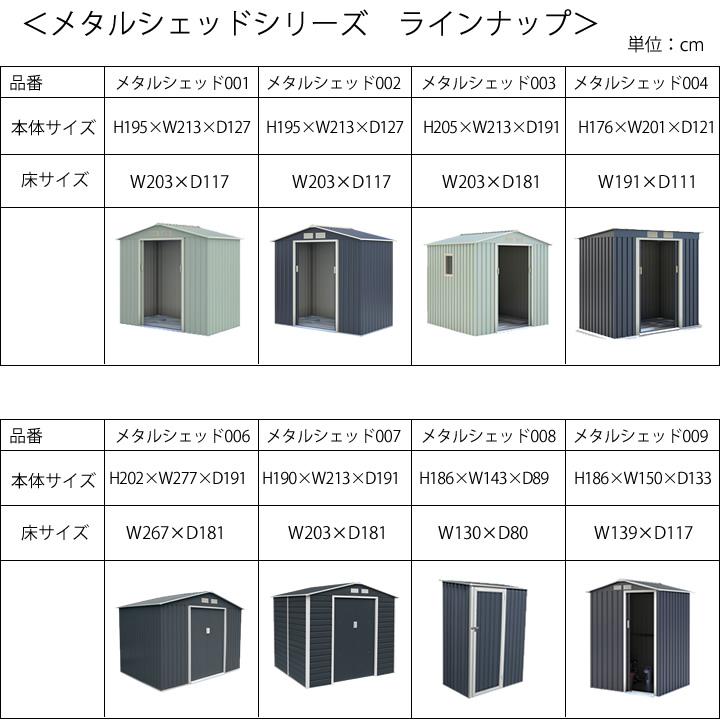 物置 屋外 大型 おしゃれ 倉庫 メタルシェッド 物置小屋 001 ライトグリーン 約0.7坪 収納庫｜1128｜06